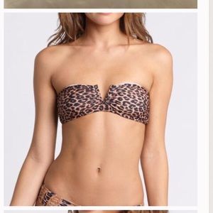 Acacia bandeau bikini top animal print